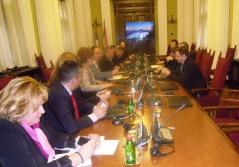 12 February 2013 The members of the Parliamentary Friendship Group with Belarus in meeting the Belarusian Ambassador to Serbia